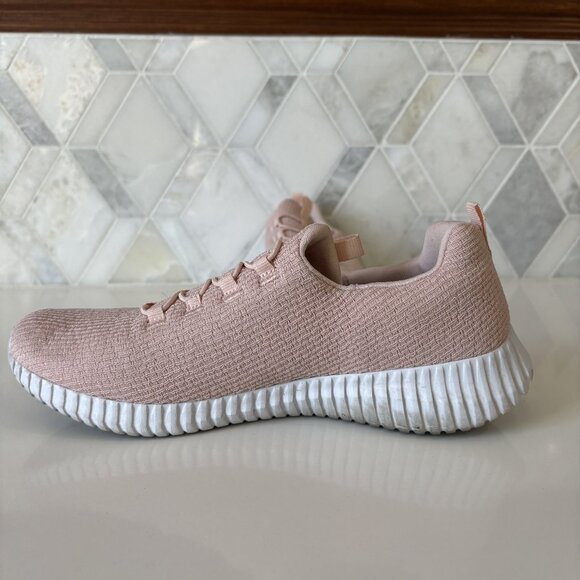 8.5 Charlize Pink Textile Padded Sole Slip On Lace Decor Pull Low Top Sneaker - Picture 3 of 11